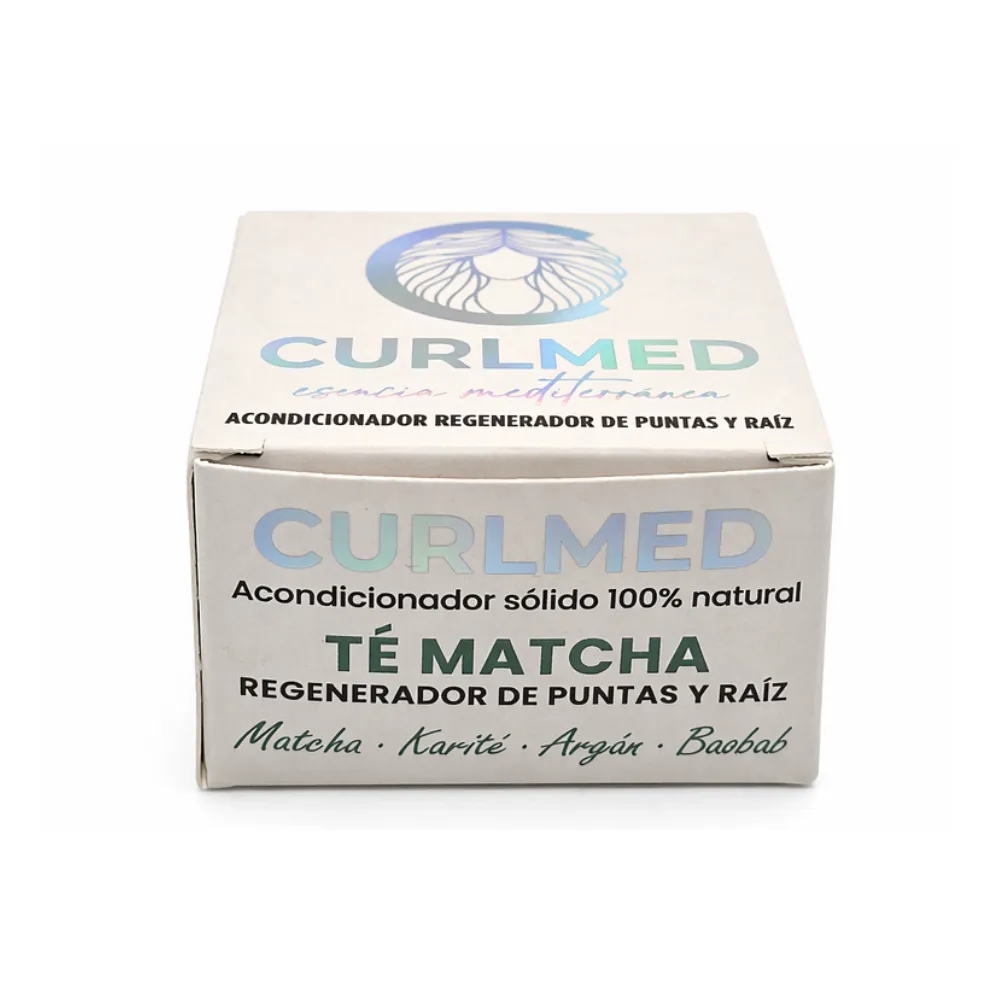 CurlMed Acondicionador Sólido Regenerador Puntas y Raíz Té Matcha 80g - Imagen 8
